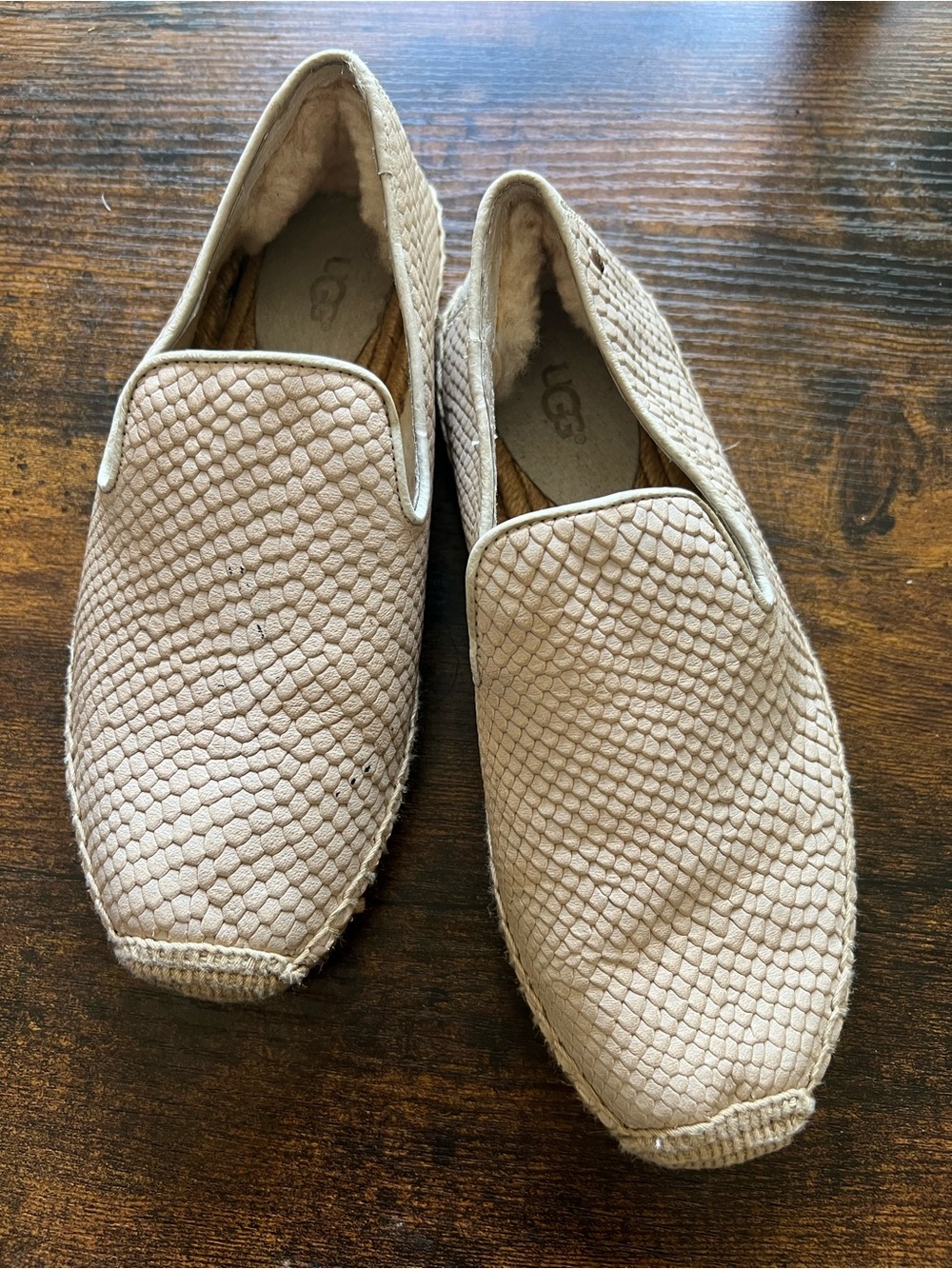 UGG sandrinne snake espadrilles size6